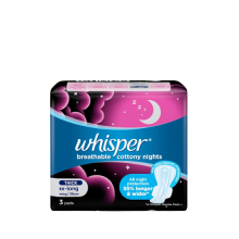 WHISPER  OVERNIGHT 3PADS