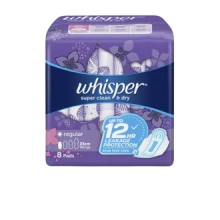 WHISPER SUPER CLEAN & DRY REG FLOW WINGS 8S
