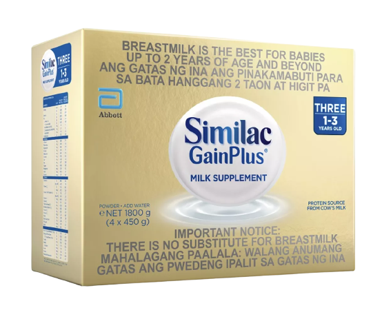SIMILAC GAIN PLUS 1-3 1.8KG