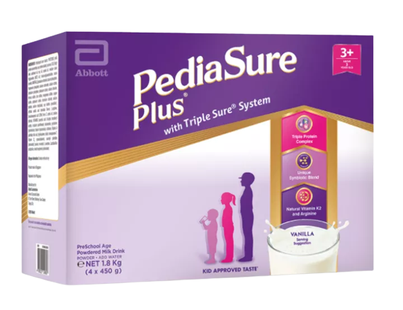 PEDIASURE PLUS VAN 3+ (4X450G.)