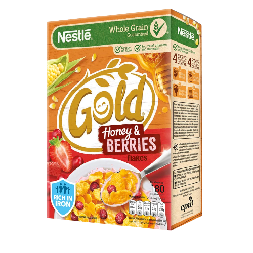 NESTLE GOLD HONEY&BERRIES FLAKES 180G.