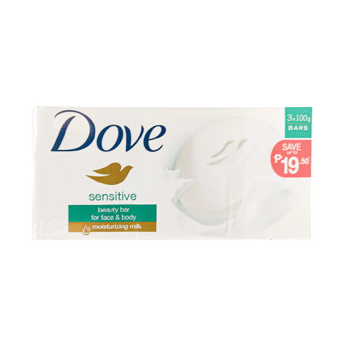 DOVE SENSETIVE CARE FOR FACE&BODY 3X100G