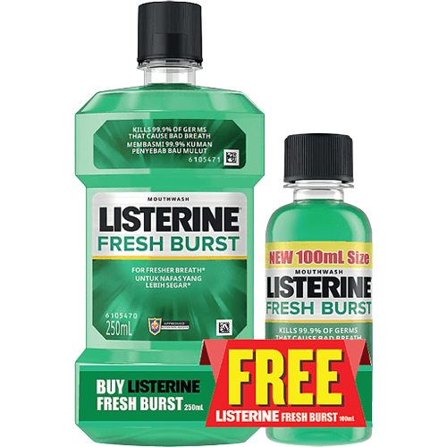 LISTERINE F.BURST 500ML FREE 250ML