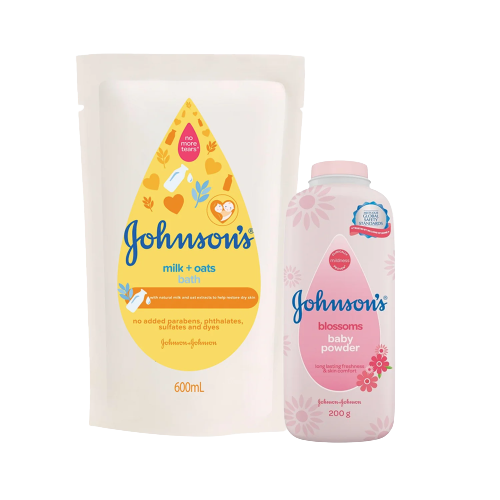 JOHNSON'S BABY MILK+OATS BATH FREE 200G JOHNSON'S BABY POWDER