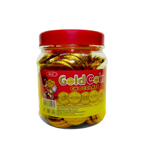 H&Y GOLD COIN CHOCO 100'S JAR