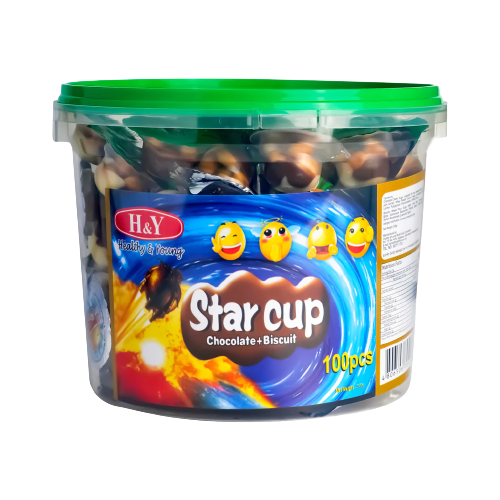 H&Y STAR CUP CHOCOLATE BISCUITS 100'S