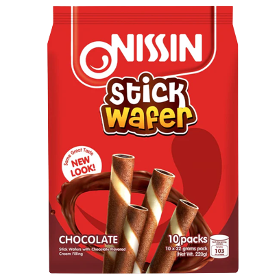 WAFER STICK CHOCO 22G 10'S