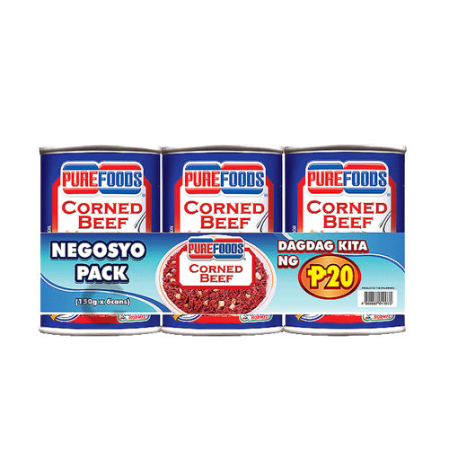 PUREFOODS CORNBEEF N.PACK 150GX6'S