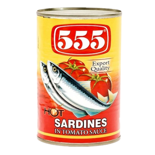 555 SARDINES HOT RED 155G