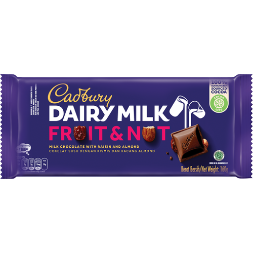 DAIRYMILK FRUIT&NUT 160G.